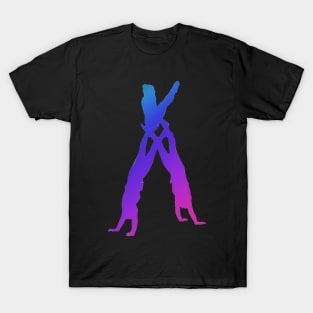 An acrobatic trio doing teepee T-Shirt